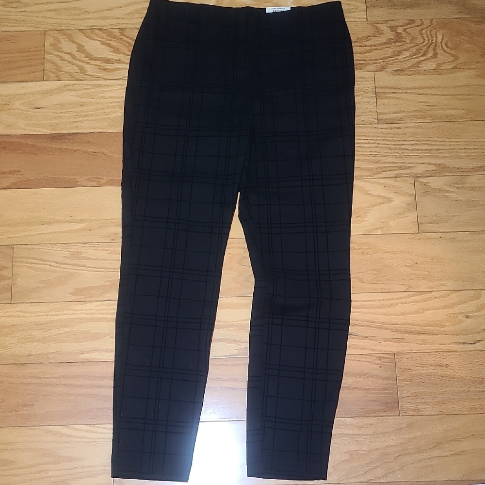 Alfani Black Checkered Trousers
